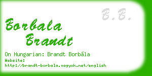 borbala brandt business card