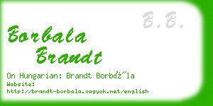 borbala brandt business card
